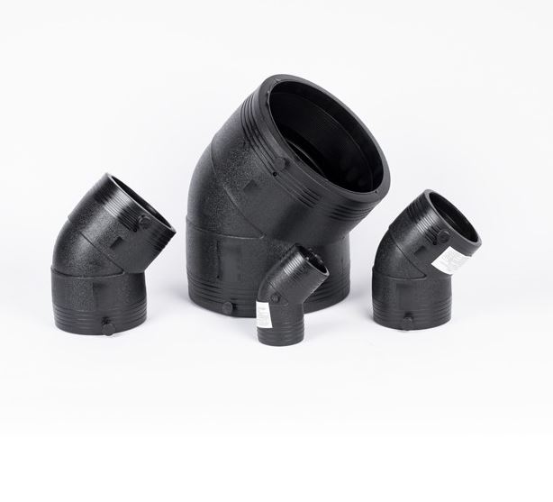 Quam habet consilium de HDPE electrofusion XLV gradu cubitus amplio fluxus efficientiam in fluidi aut Gas pipelines?