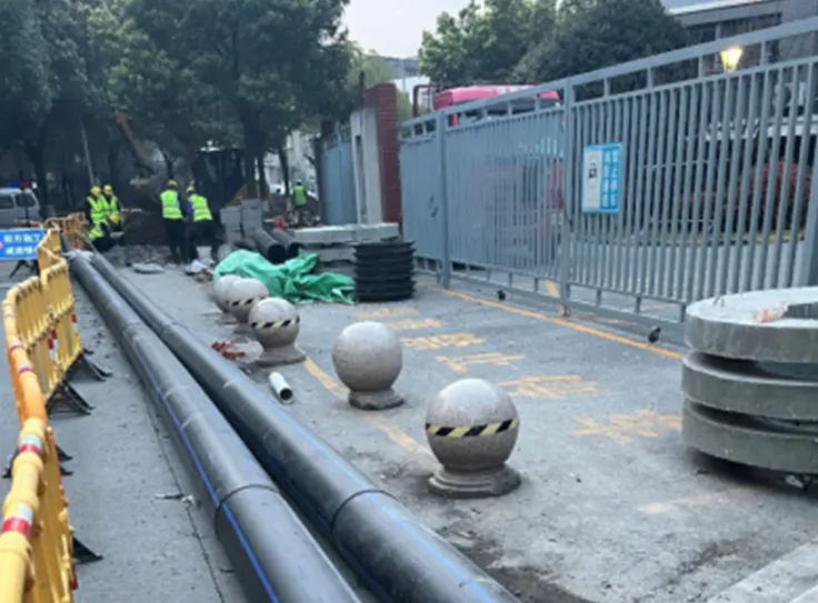 HDpe Pipe Auxilium Jiangyin municipiis aquas copia transformationem et creare tutum et efficiens urbana 